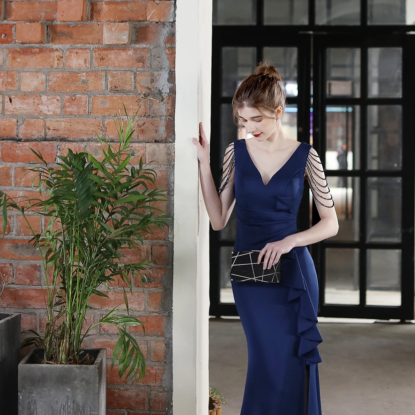Toast Dress Bride Long Sling Thank-You Banquet Slim Fishtail Skirt Wedding Car Model Exhibition Dress view 56