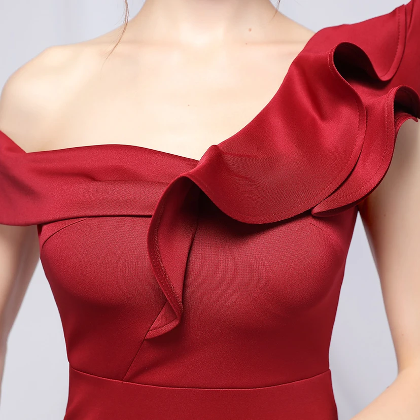 Sechsfarbiges, einseitig schulterfreies Abendkleid für festliche Anlässe, langes, elegantes, figurbetontes und sexy Meerjungfrauenkleid view 61