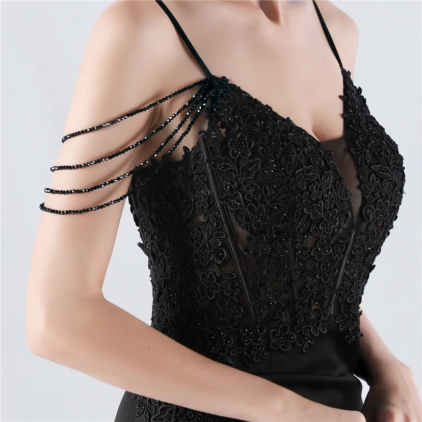 Schweres, mit Diamanten und Blumen besetztes, tailliertes Abendkleid aus Satin mit Fischgrätmuster und Perlenbesatz für Jahrestreffen und Hochzeiten view 39