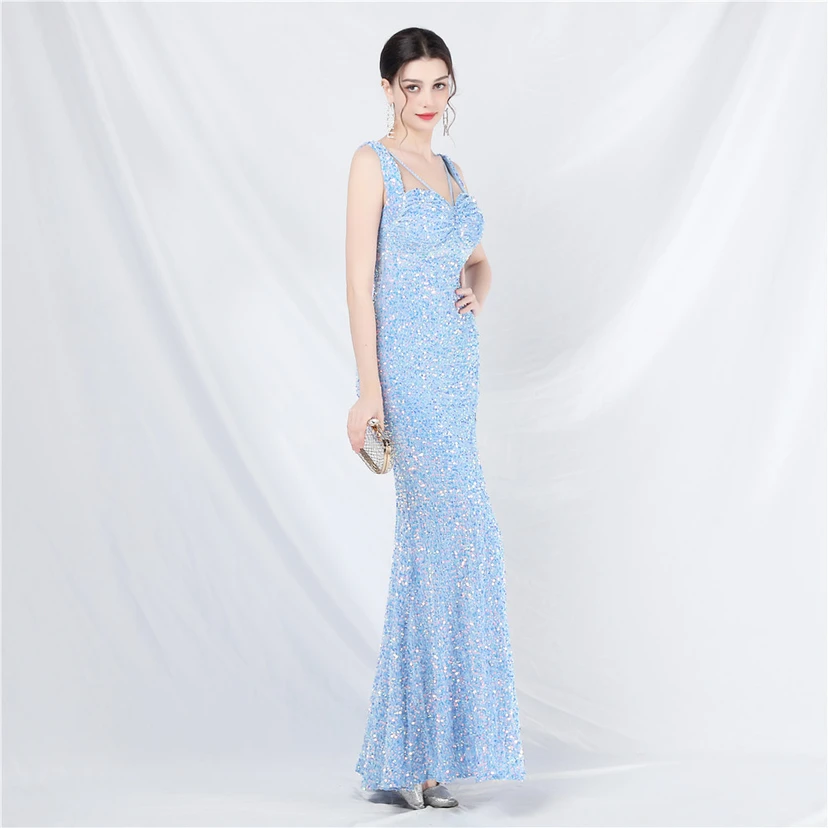 Robes de soirée longues à sequins faites main, magnifiques pour femmes et célébrités view 23