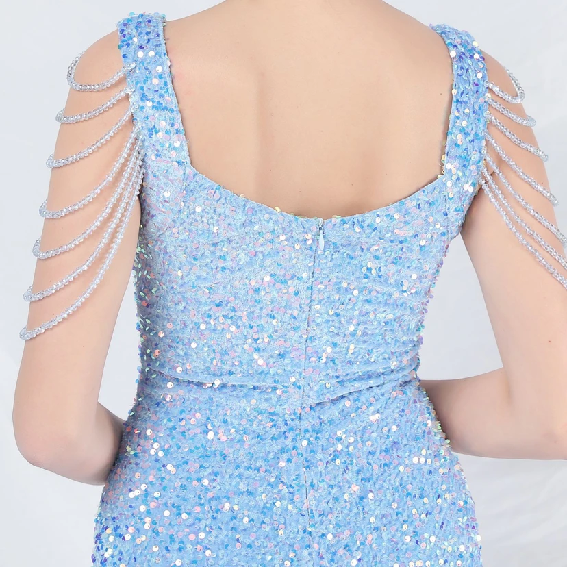 Ladies And Celebrities Formal Occasions Velvet-Bottomed Hand-Beaded Long Evening Dress view 25