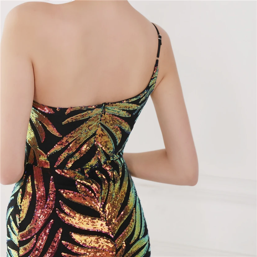New Sequin Sequin Fairy Celebrity Party Party Evening Dress Sexy Long Toast Dress Bride view 8