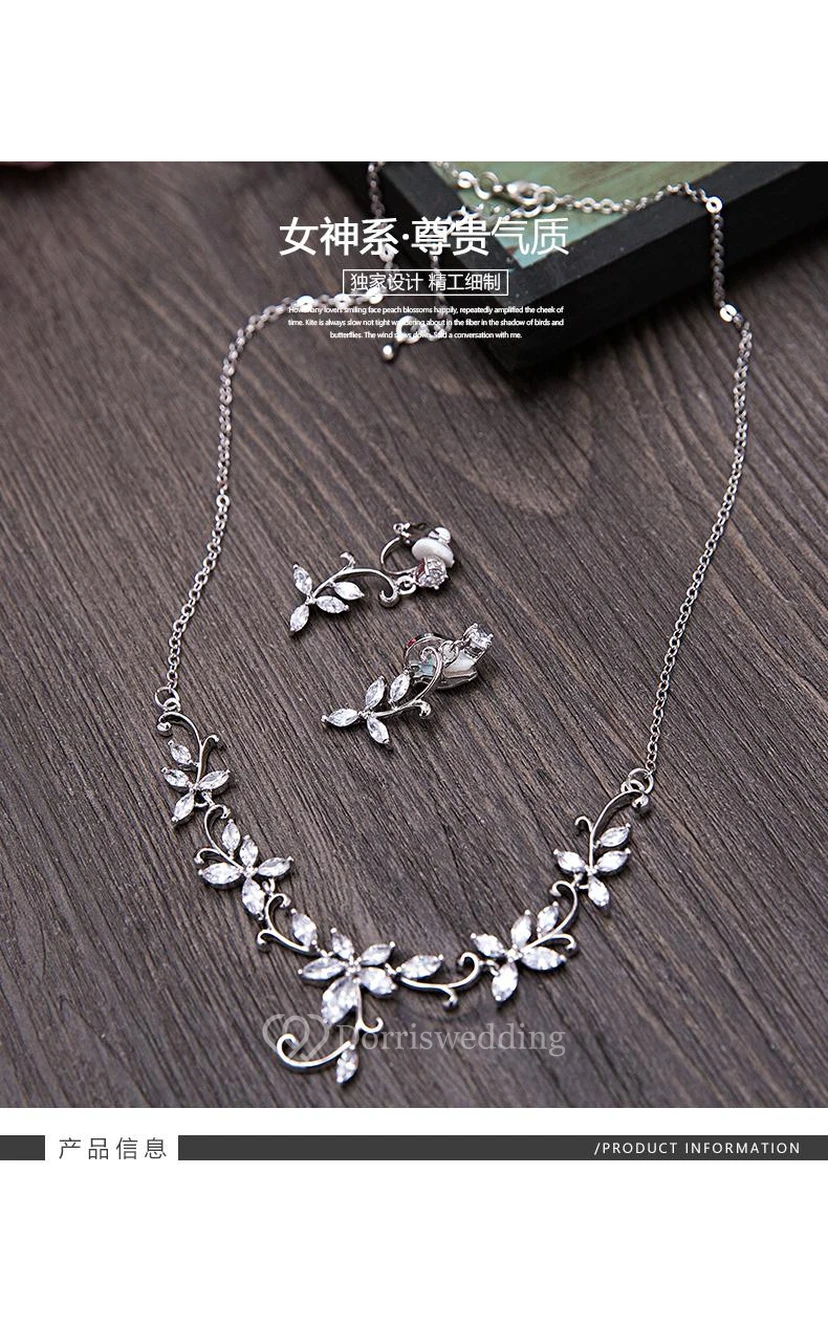 Korean Simple Natural Zircon Shell Pearl Earrings Earrings Suit Wedding Dress Accessories view 2