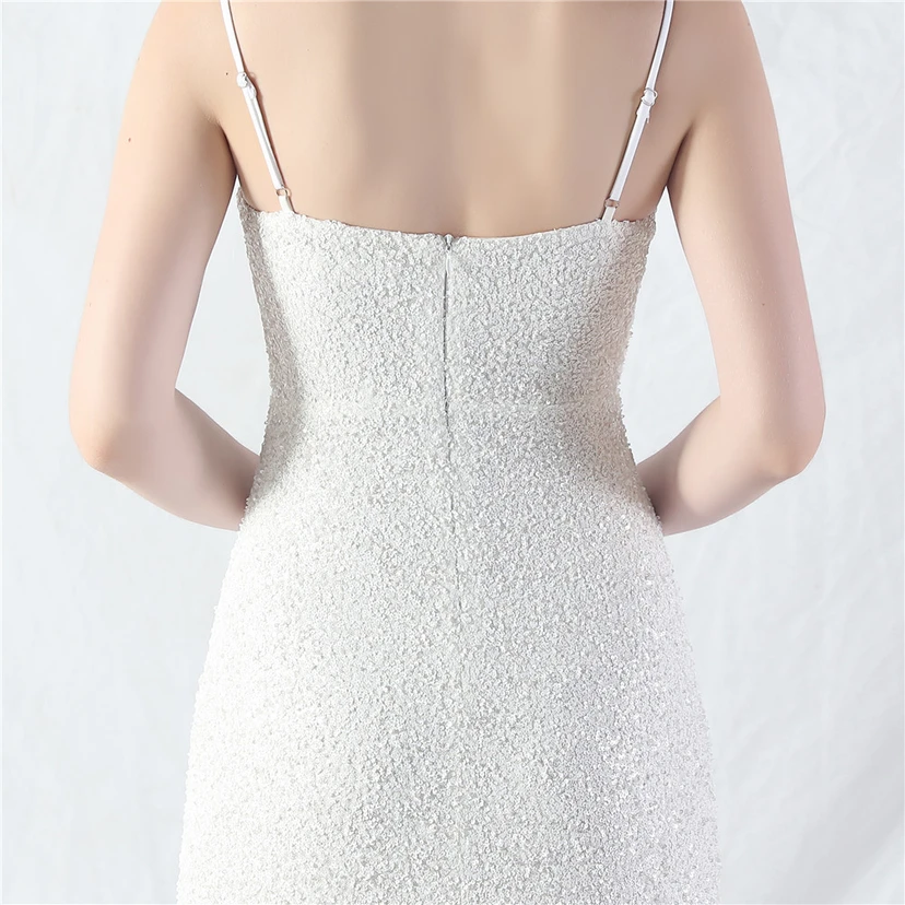 Robe longue trapèze évasée à paillettes, modèle phare du quotidien view 70