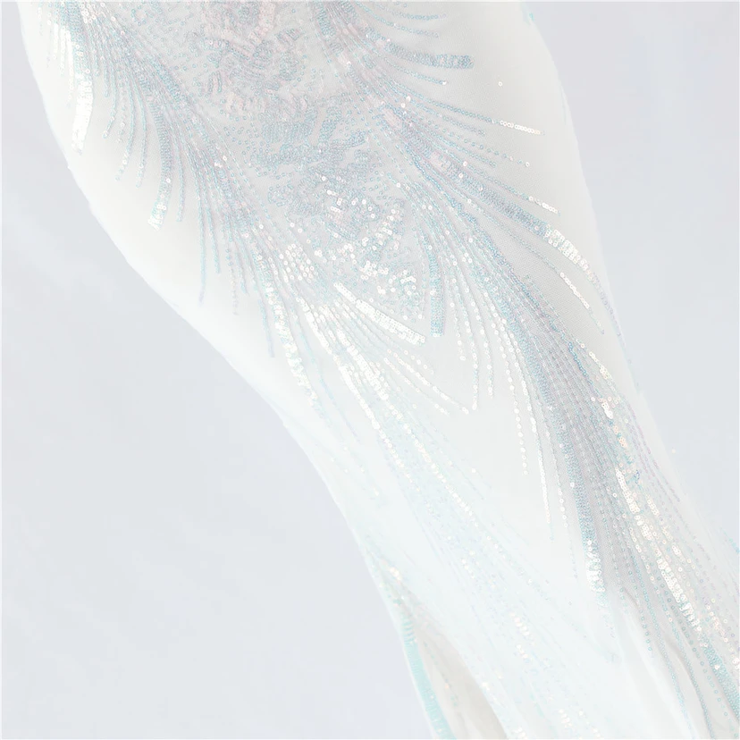 Waist-Reduced Fishbone Shaping Positioning Flower Sequined Anchor Sexy Beaded Suspender Evening Dress view 50