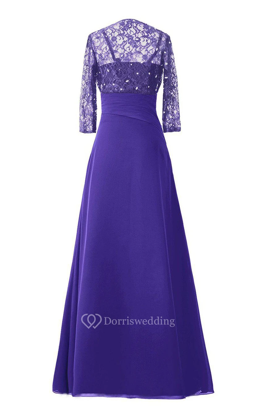 Ärmelloses Chiffonkleid mit passender, transparenter Jacke view 3