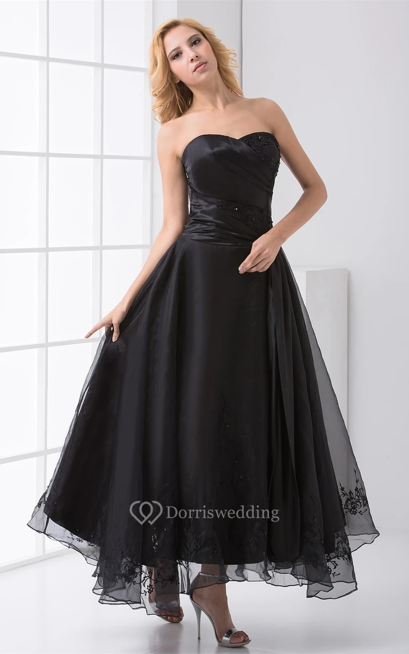Glam Sleeveless Sweetheart a Line Ankle Length Special Occasion Dresses view 5