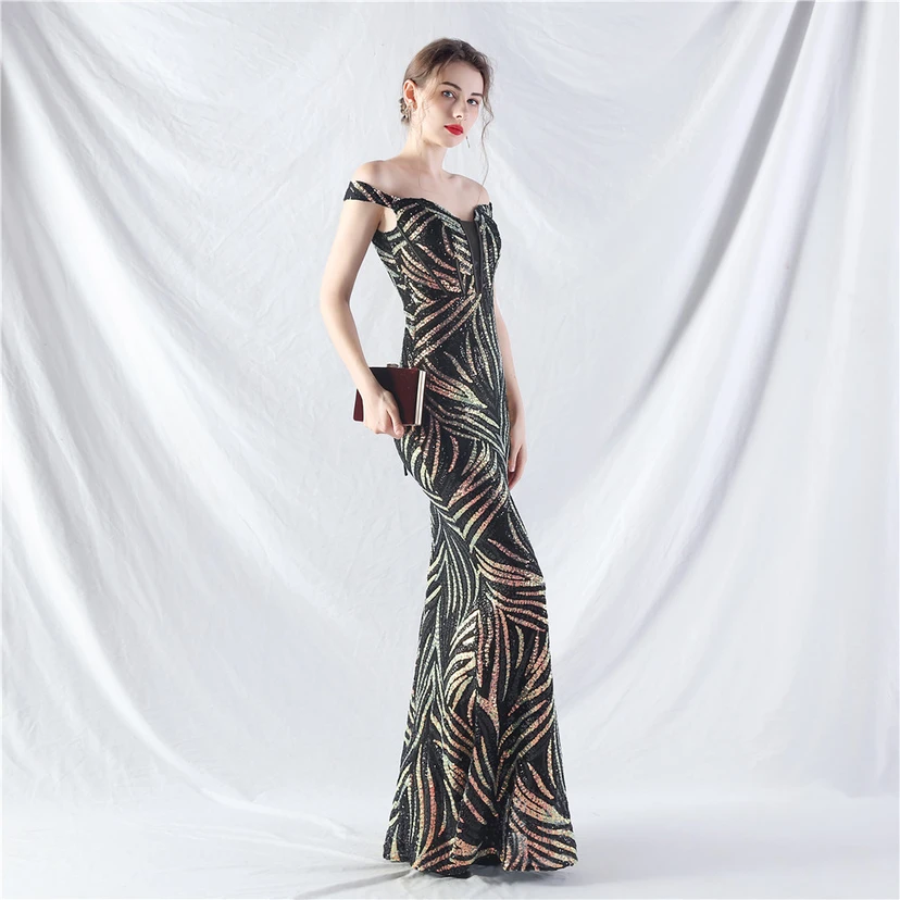 Palace Herringbone Waist Vest High-End Evening Dress view 54