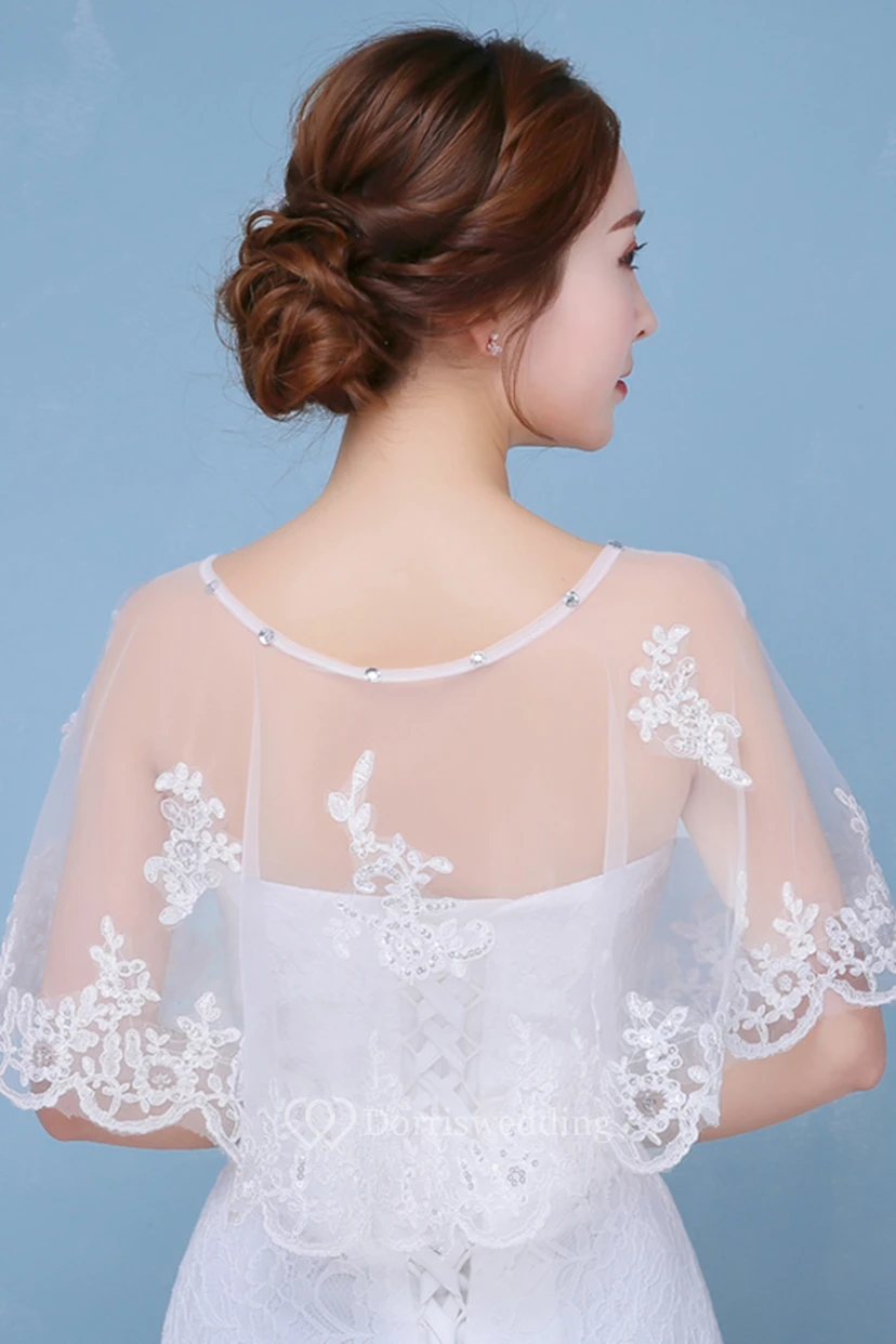 New Lace Diamond Necktie Cape Shawl view 4