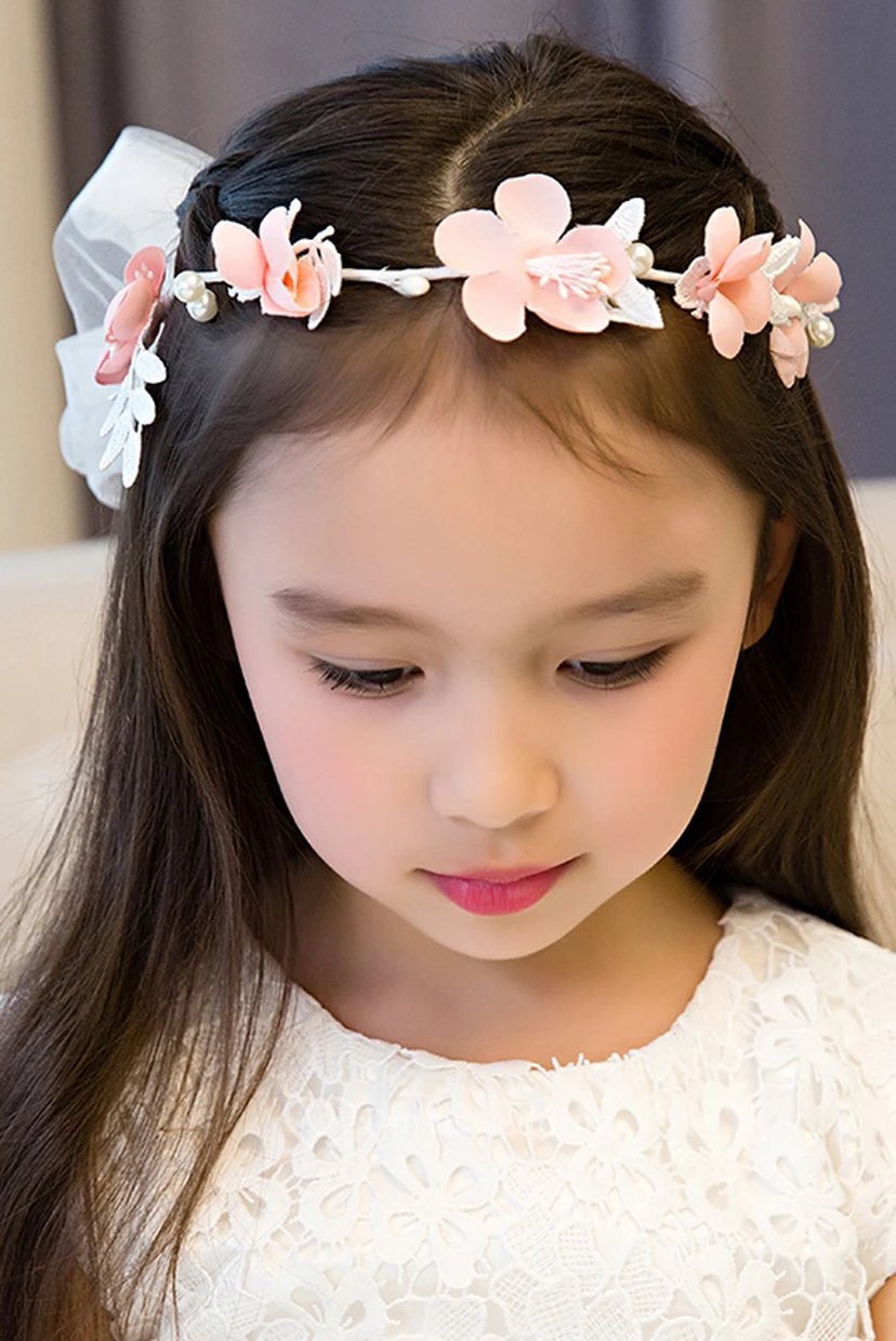 Princess Style Garland Headdress Tulle Flower Girl Accessories view 2
