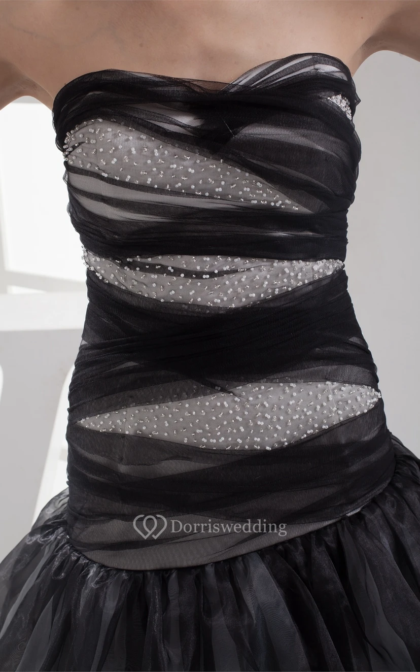Two-Tone A-Line Stress and Gown With Tiers view 3