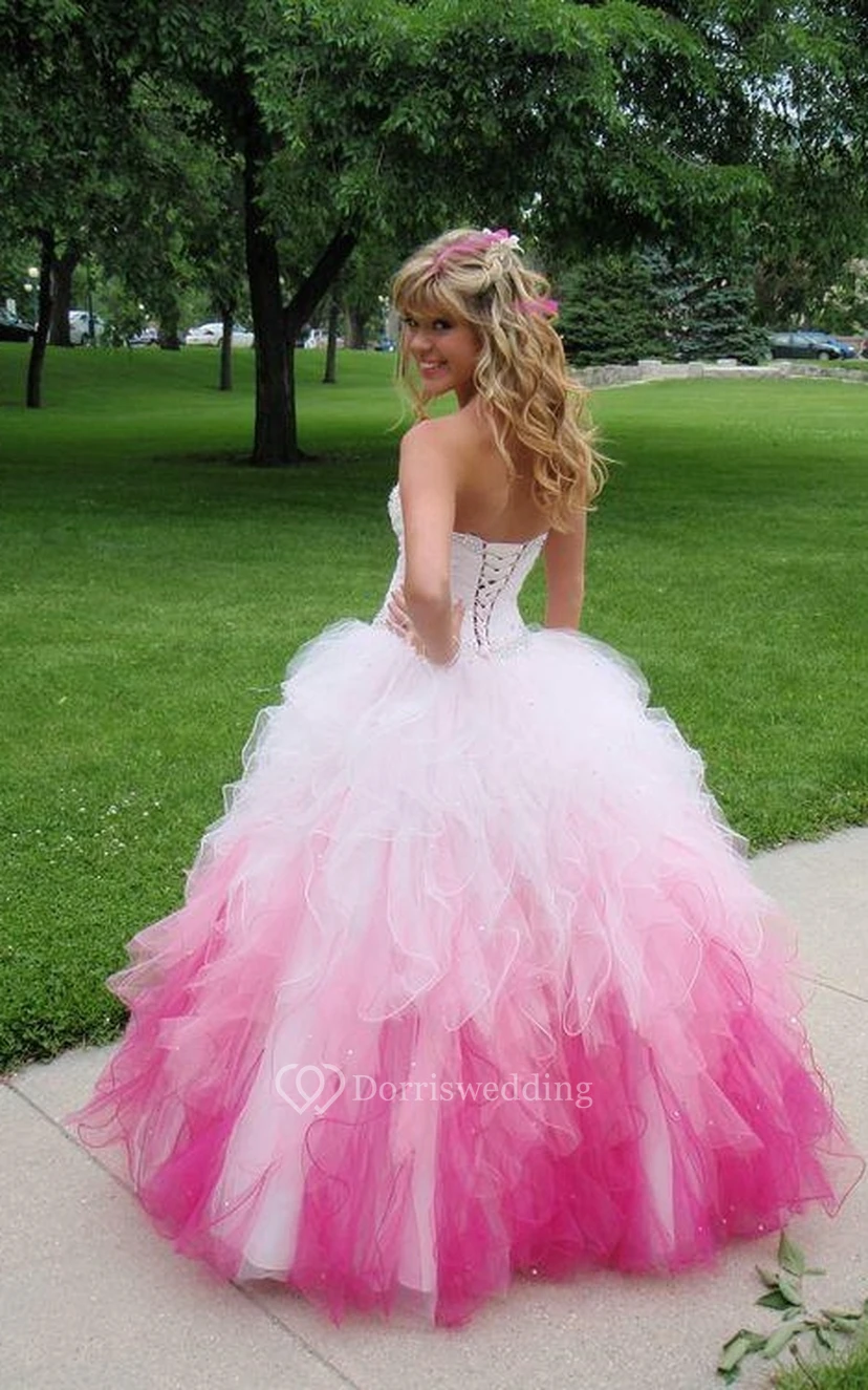 Ballkleid im Trompeten-Maxi-Stil mit Schmuckträgern, herzförmigem Ausschnitt, Perlenstickerei, Jackenträgern, Schlüssellochausschnitt, Tüllspitze und Pailletten view 3