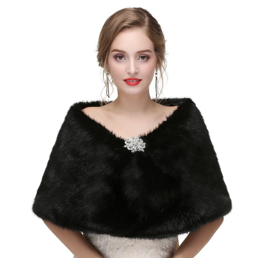 Bridal Winter Warm Wool Cape High-End Fur Wedding Dress Fox Fur Waistcoat view 15