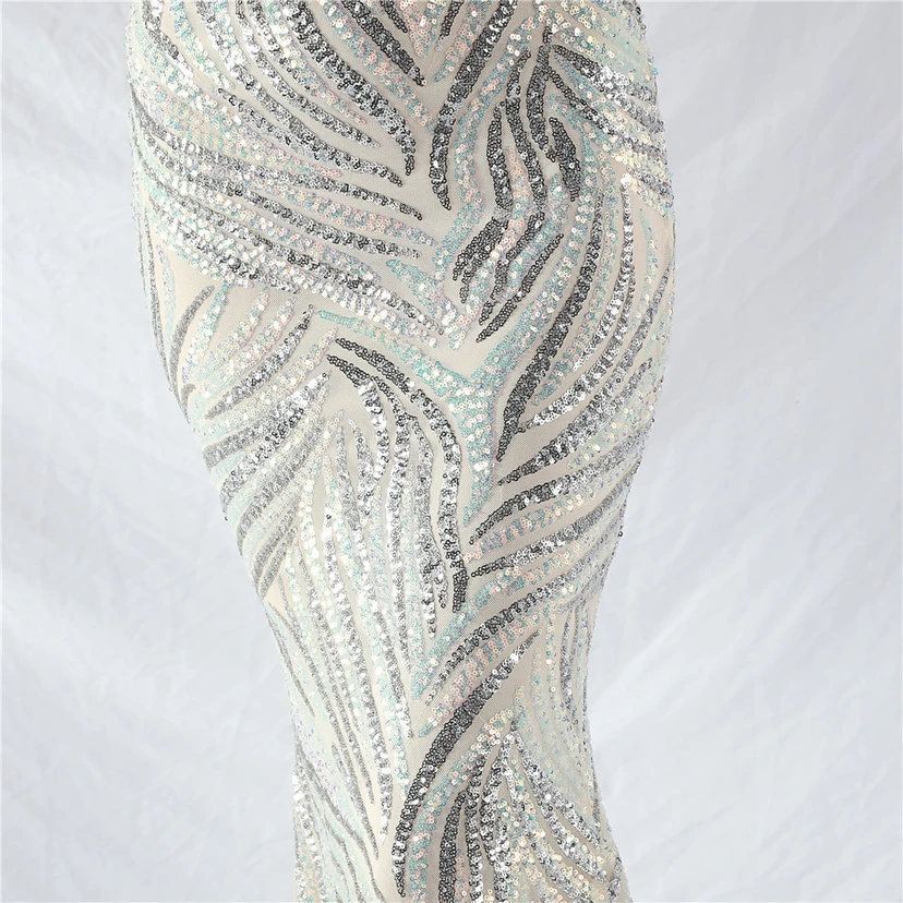 Double-Binding Rope-Binding Craft-Made Ostrich Feather Encrypted Laminated Beads High-End Evening Dress view 70