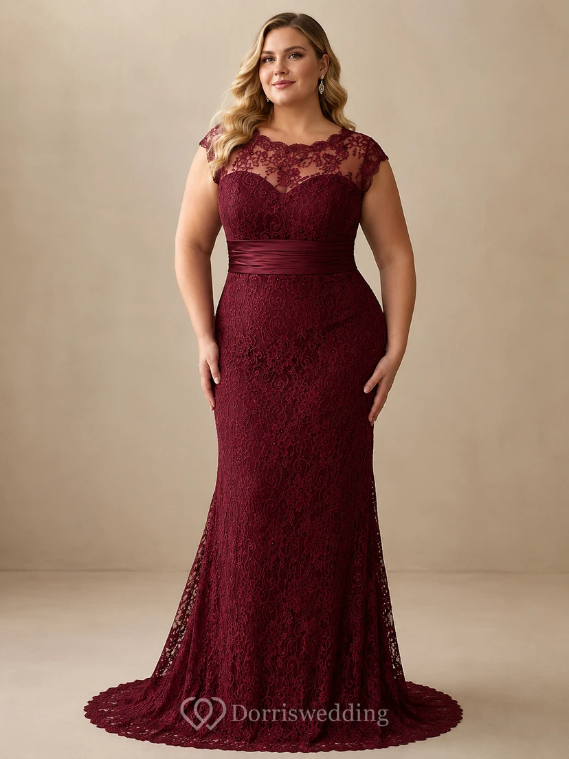 Trompeten-Maxikleid, ärmellos, plissiert, mit Perlenstickerei, Spitze und Satin view 4