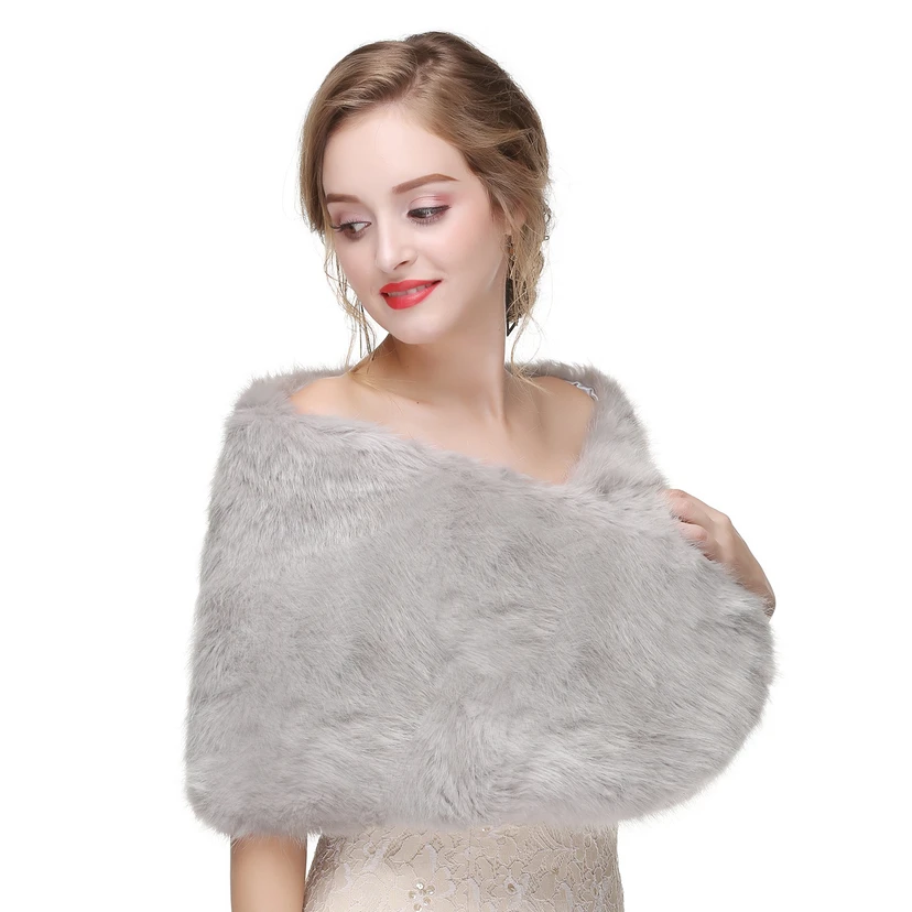Bridal Winter Warm Wool Cape High-End Fur Wedding Dress Fox Fur Waistcoat view 22