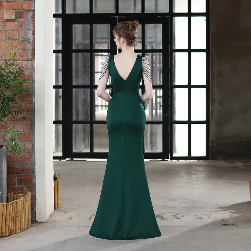 Toast Dress Bride Long Sling Thank-You Banquet Slim Fishtail Skirt Wedding Car Model Exhibition Dress view 25