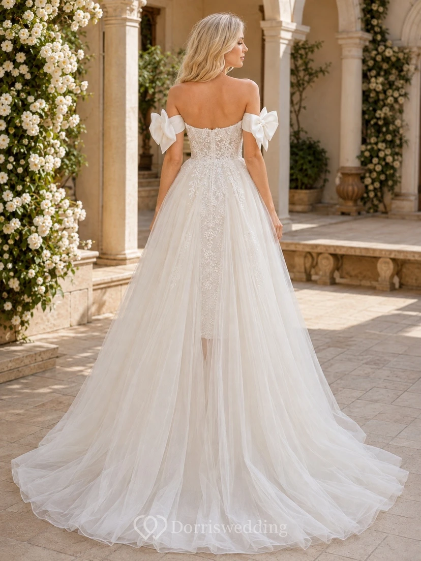 Elegant Gown Sweetheart Satin Bridal Refined Wedding Dress Ball view 2