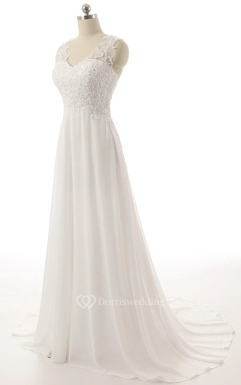 Vestido corto con tirantes, escote corazón en V, fruncido ilusión, apliques de cuentas, bordado de flores, cola de pincelada con flores de ilusión, sin espalda, cremallera, espalda con cordones de ilusión, tirantes con abertura, encaje y lentejuelas. view 10