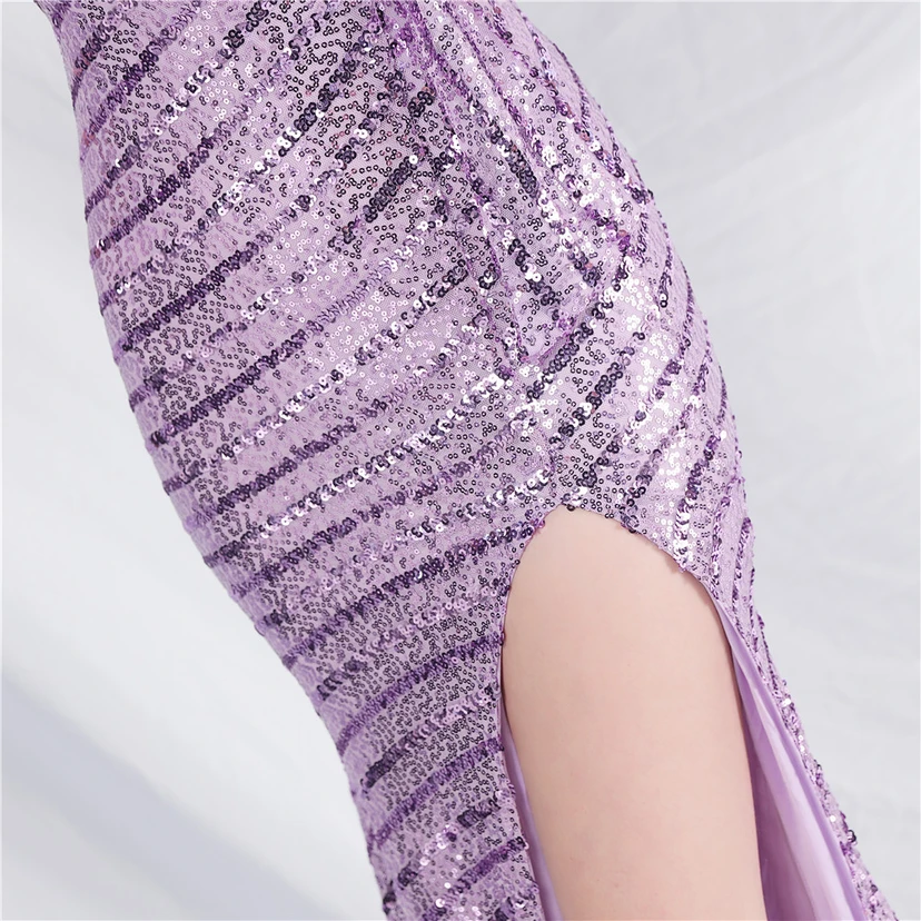 Craft Sequined Velvet Bottom Handmade Beaded Long Elegant Light Luxury Evening Dress view 29