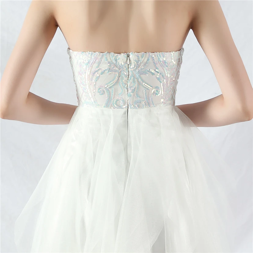 Kleid mit positionierten Blumenperlen und gespleißtem Netzstoff view 7