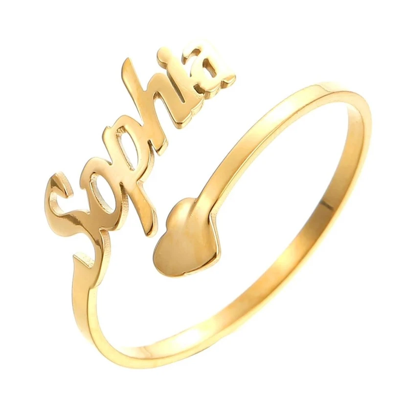 Chic Personalised Stainless Steel Ring view 5
