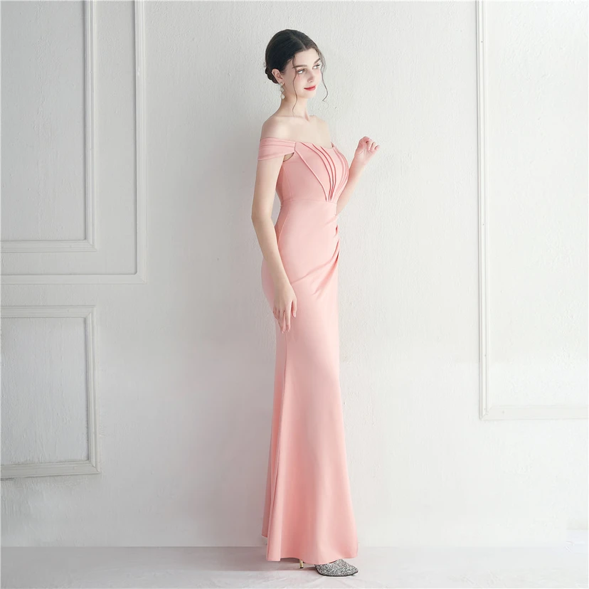 Cross-Border Supply schulterfreies, einseitig schulterfreies Kleid mit Schlitz für Nachtclub, Hochzeit oder Abendessen view 47