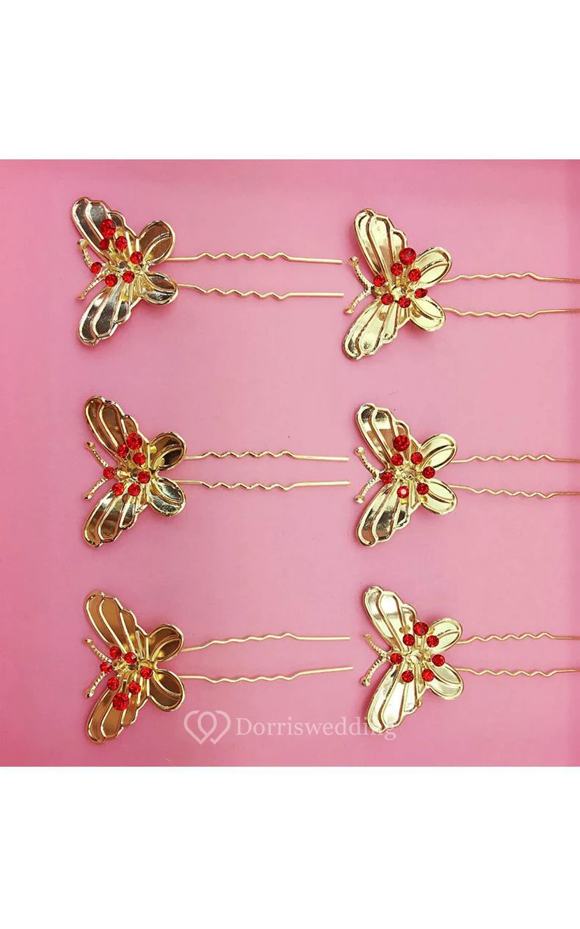Braut-Kopfschmuck in Rot, Haarschmuck für chinesisches Cheongsam, Hochzeitsaccessoires, Tellerhaarnadel, U-förmige Haarspange view 19