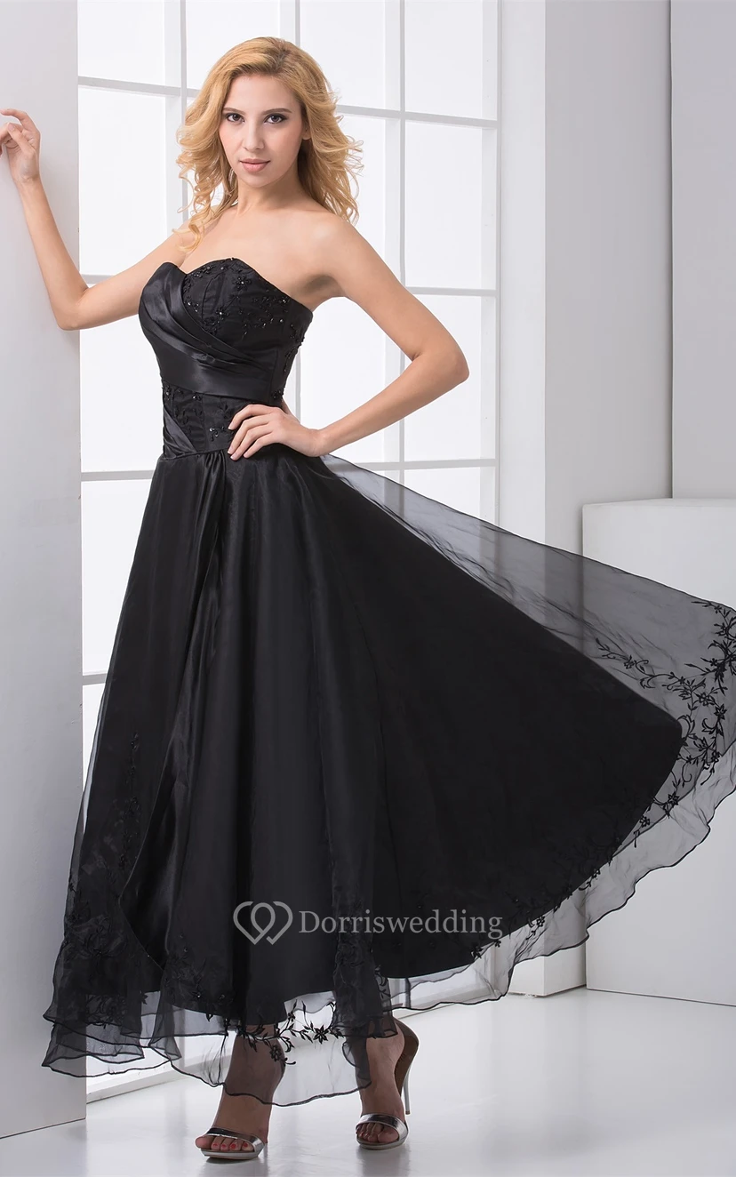 Glam Sleeveless Sweetheart a Line Ankle Length Special Occasion Dresses view 4