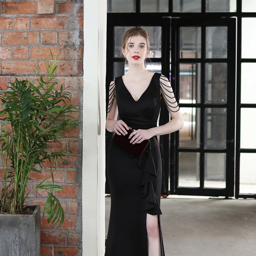 Toast Dress Bride Long Sling Thank-You Banquet Slim Fishtail Skirt Wedding Car Model Exhibition Dress view 16