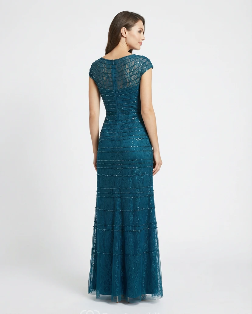 Noble Beaded Lace Mother of the Bride Gown view 2