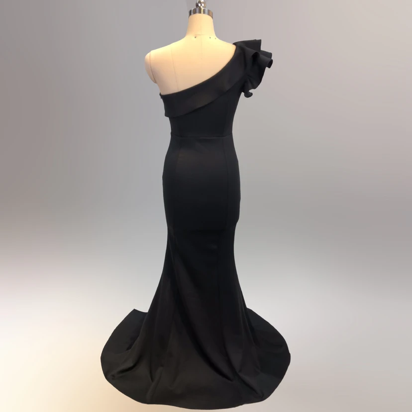 Vestido de noche elegante y distinguido para banquetes, color rosa, largo, sexy y ajustado, estilo cola de pez. view 89