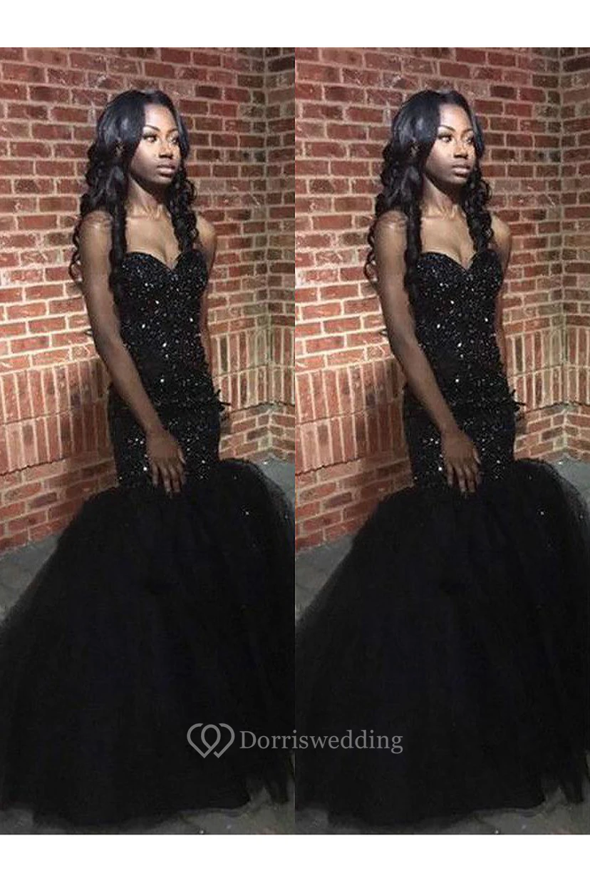Mermaid Trumpet Tulle Sweetheart Sleeveless Zipper Dress