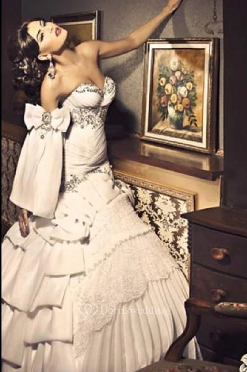 Neue sexy Brautkleider mit Herzausschnitt, Meerjungfrauen-Stil, Glitzer-Abendkleider aus Organza