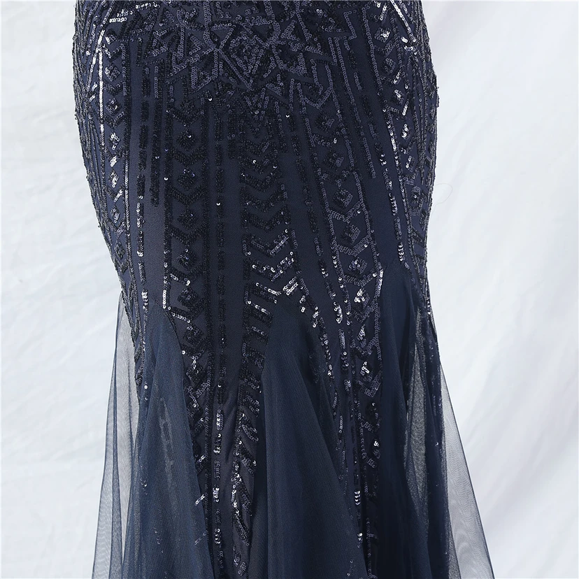 Robe de soirée haut de gamme ornée de perles de positionnement, de fleurs et de broderies en tulle. view 71