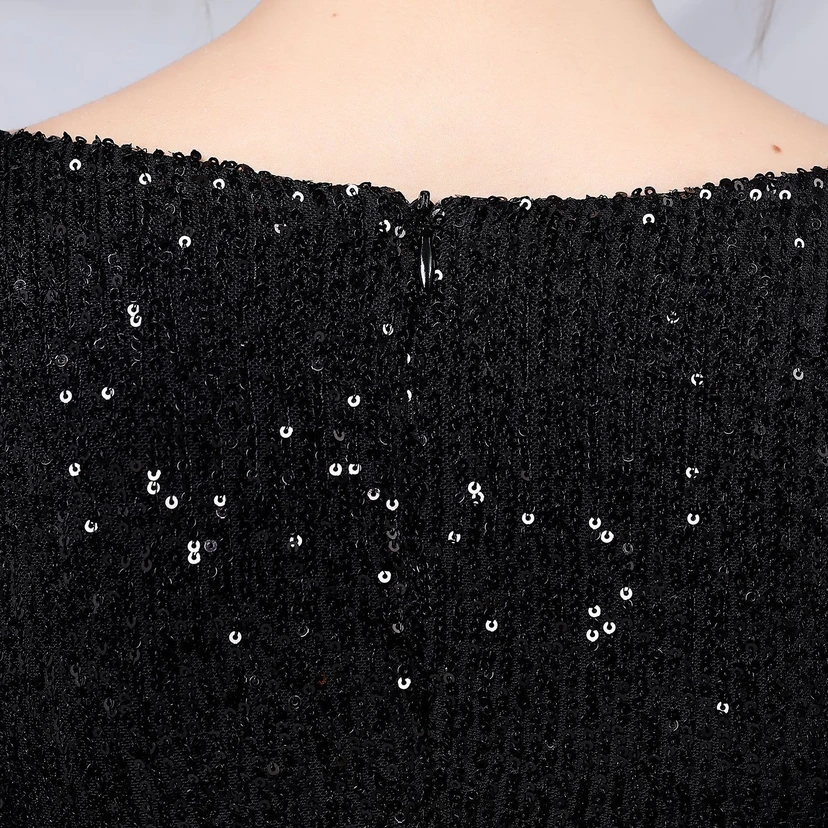 Elegantes, langärmeliges Paillettenkleid im Meerjungfrauenstil mit Meerjungfrauenschnitt – perfekt für festliche Anlässe. view 19