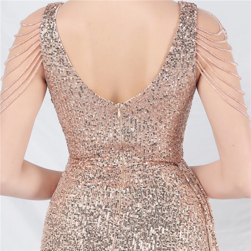 Cross-Border Dress Crafted Custom-Made Beaded Sequined Long Evening Dress view 26