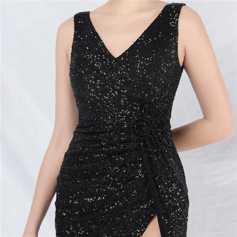 Craft Flower Sequined Sexy Short Skirt Daily Small Dress view 62