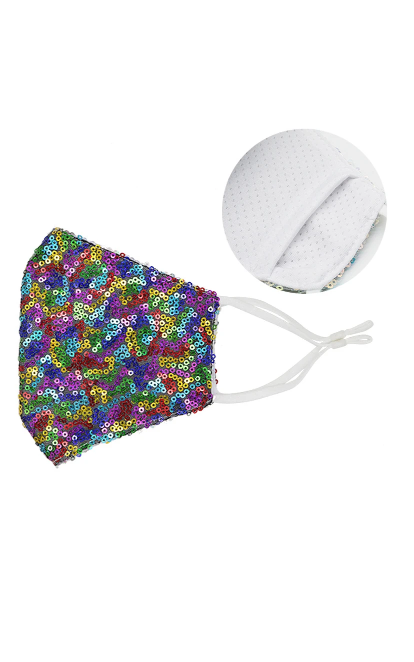 Non-Medical Cotton Sequins Face Masks view 5