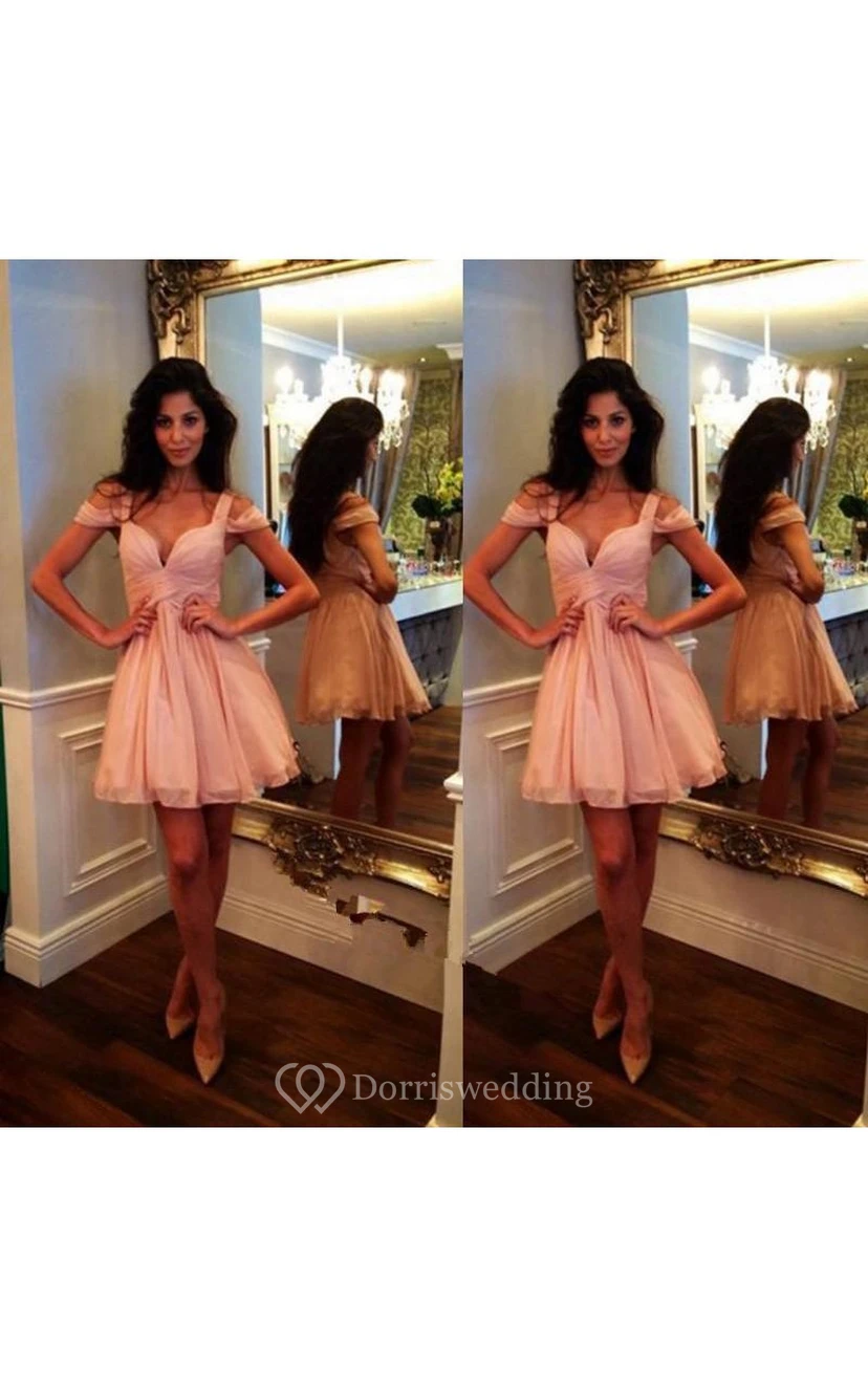 Mini-Chiffon-Cocktailkleid für Partys