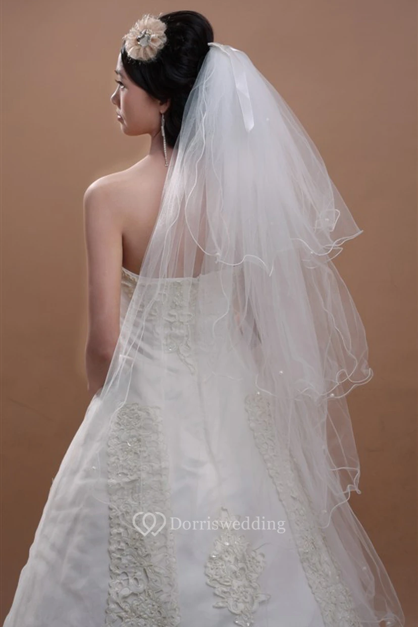 Ethereal Multi-Layered Puffy Fingertip Wedding Veil
