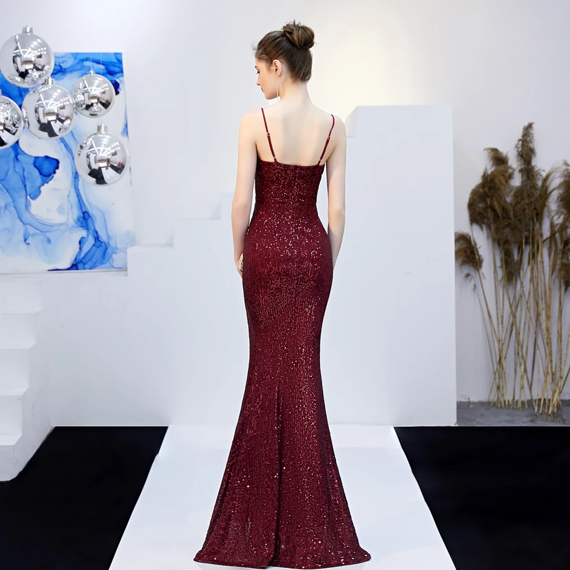 Märchenhaftes, verträumtes Promi-Party-, sexy, langes, schlankes Abendkleid mit Meerjungfrauenschnitt view 25