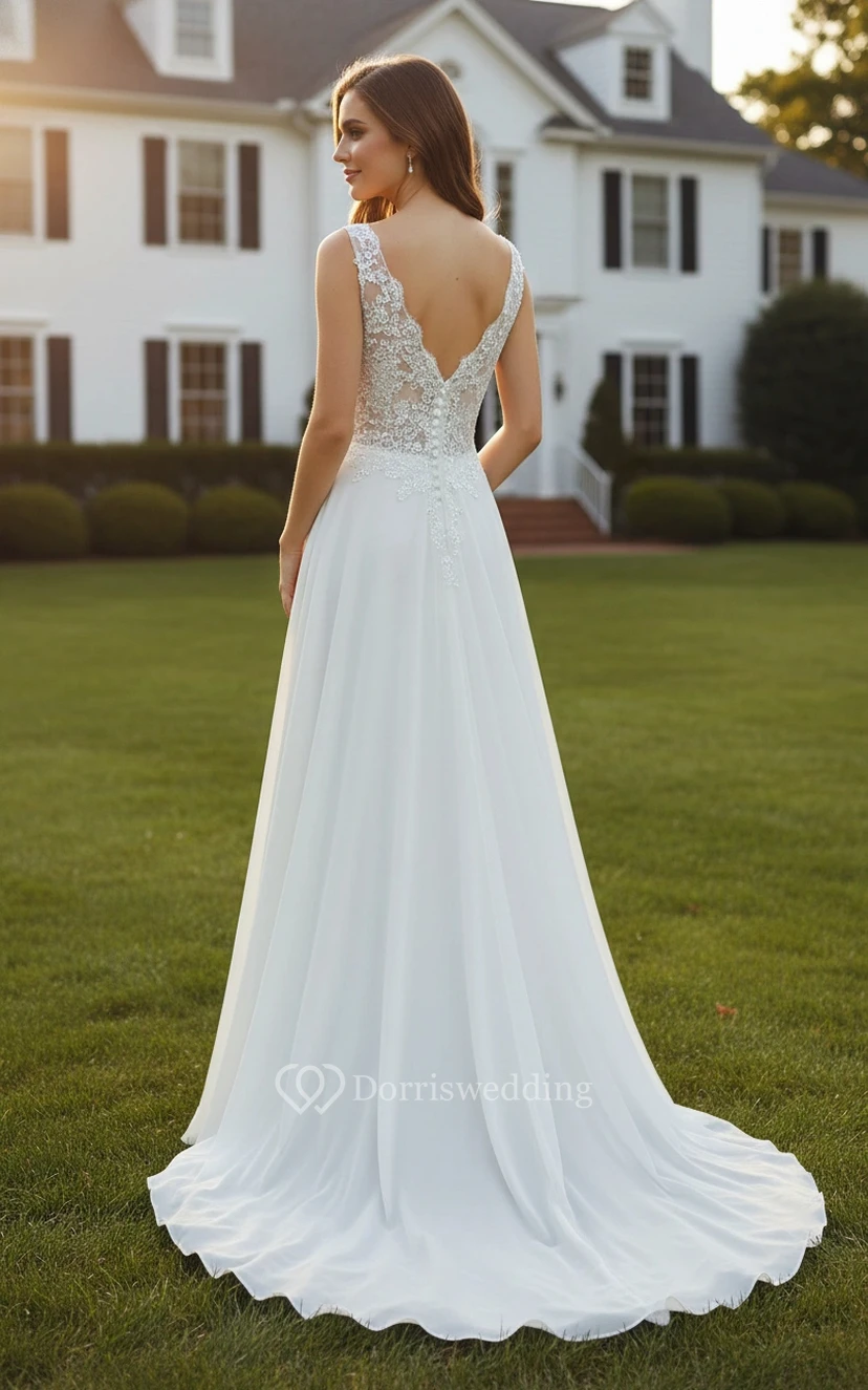 Enchanted Garden Embroidered Wedding Dress view 2