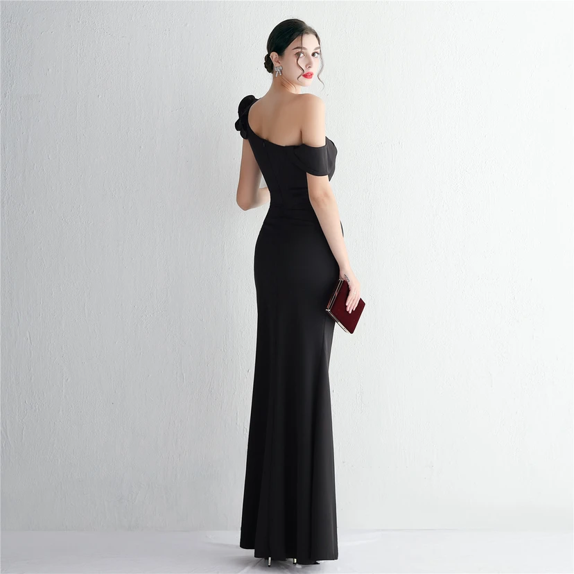 6 Farben One Shoulder Bankett Abendkleid Mode Party Langes Elegantes Schlankes Sexy Meerjungfrauenkleid view 44