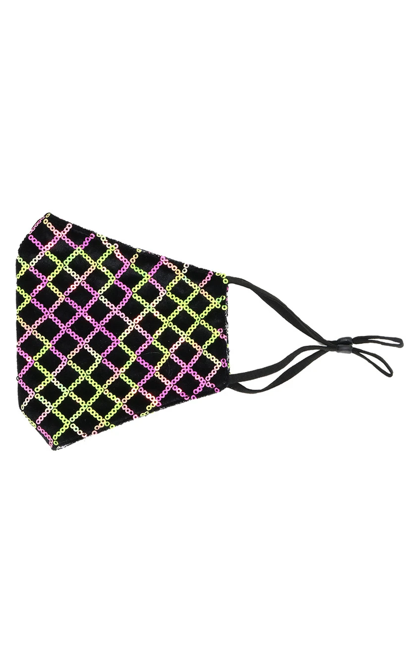 Non-Medical Stunning Sequins Face Mask view 4