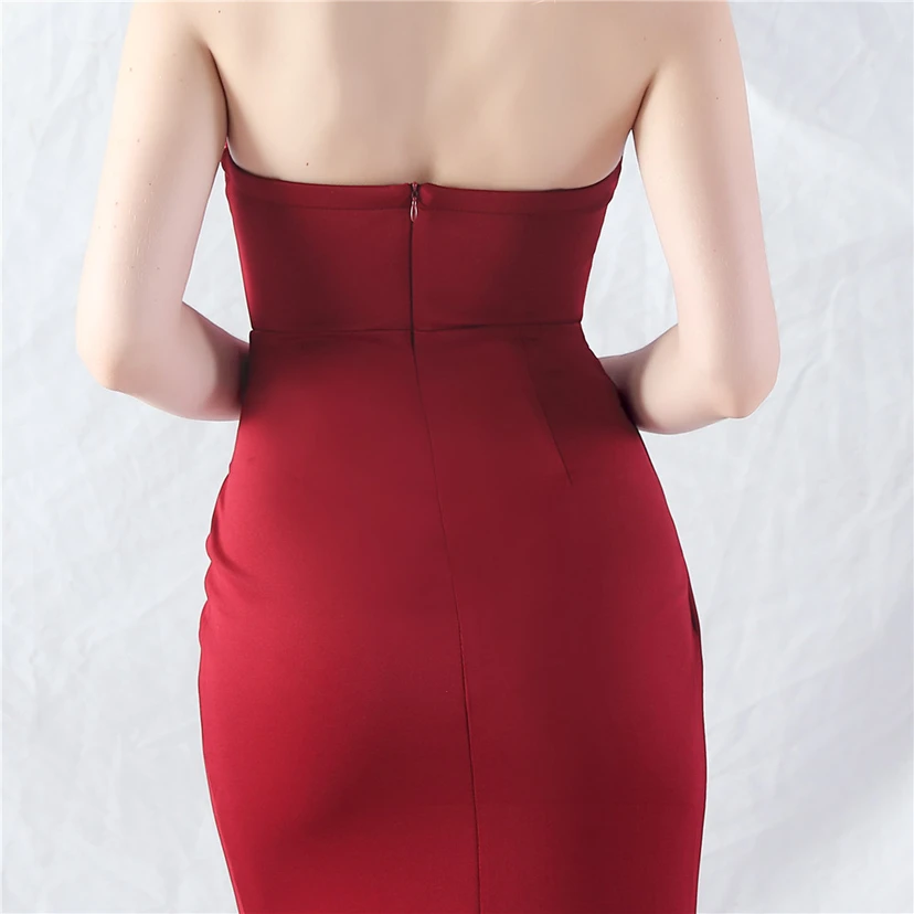 Vestido de noche de satén de alta gama con cola vertical pequeña y chaleco de espina de pescado de estilo palacio, de gran resistencia y cintura ajustada. view 25