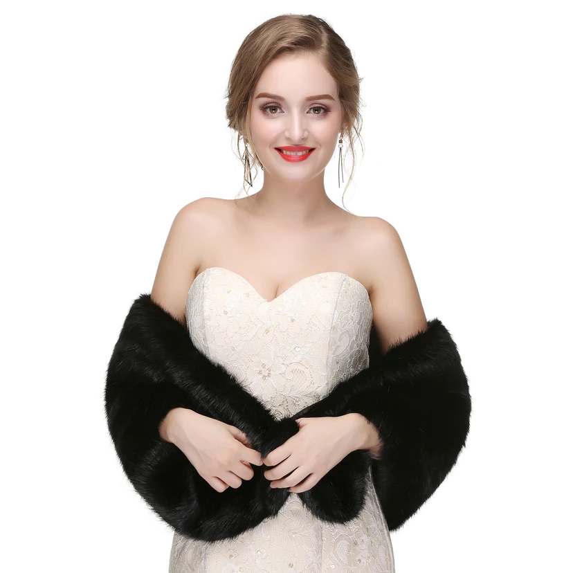 Bridal Winter Warm Wool Cape High-End Fur Wedding Dress Fox Fur Waistcoat view 19