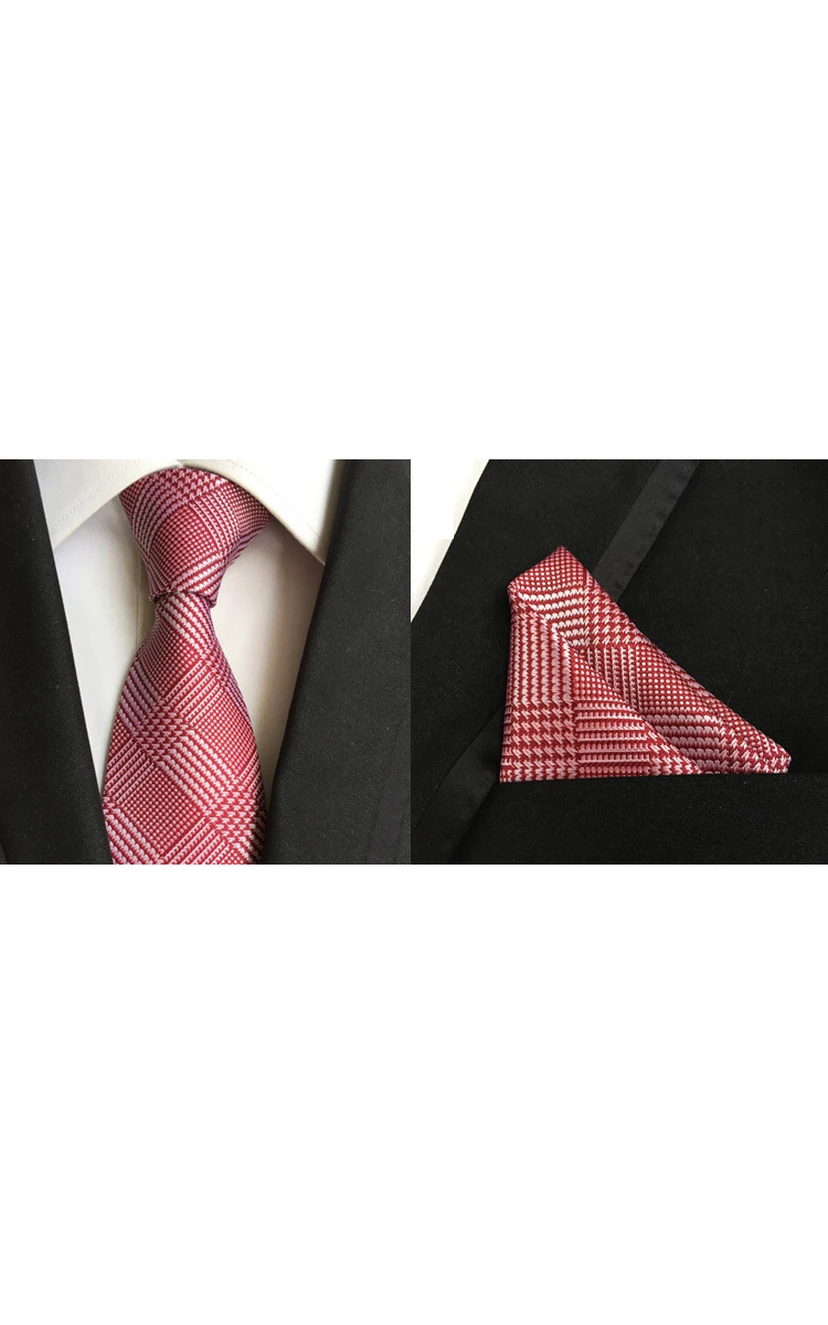 Satin Wide Tie and Pocket Square Combo-11 Color Options view 10
