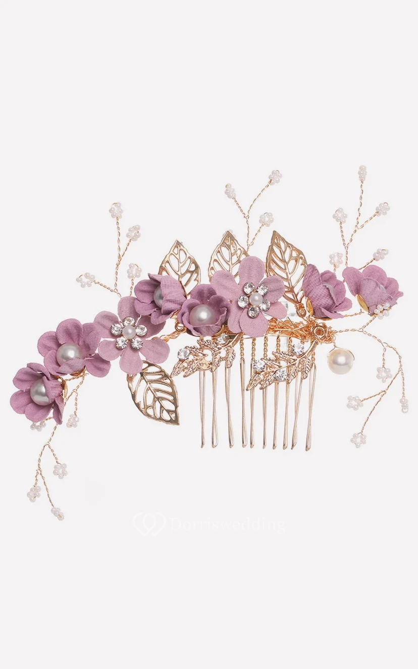 Elegant Vintage Floral Golden Hair Pin view 2