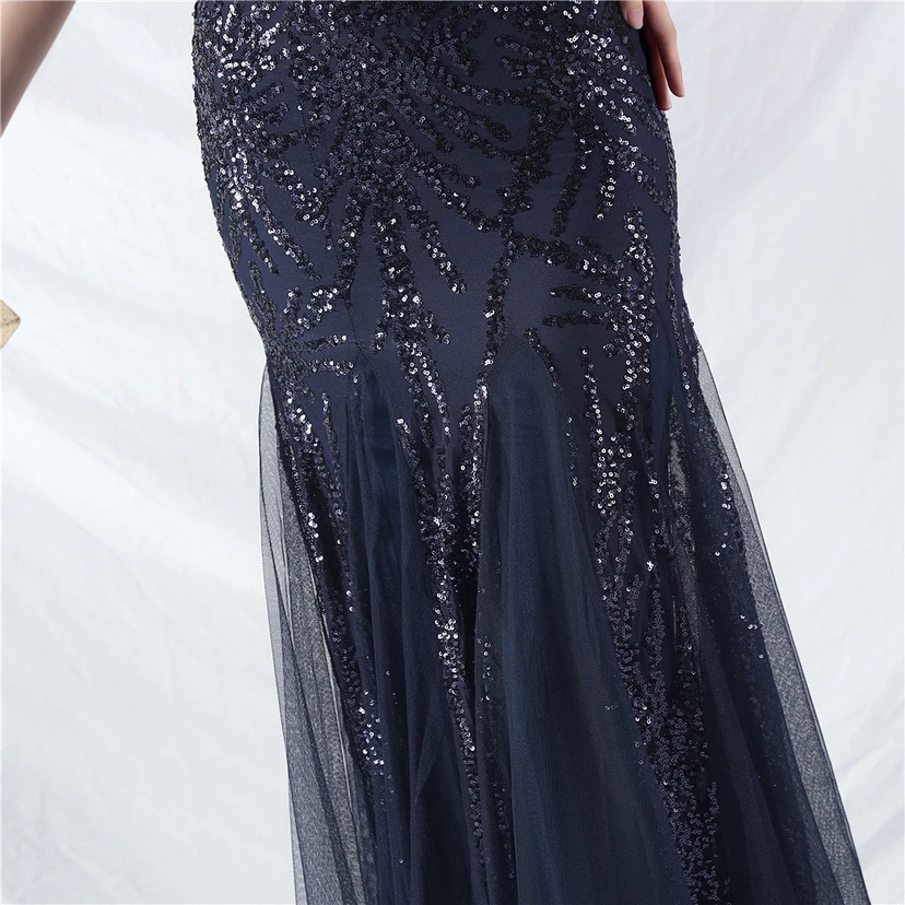 9-farbiges, handgefertigtes Abendkleid aus Kamelfedern, Netzstoff und Pailletten, sexy Trägern view 90